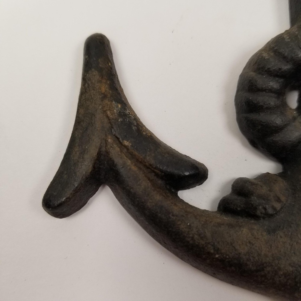 Vintage Cast Iron Anchor Rope Wall Decor Black Nautical Maritime 5.5" Ocean Lake - Picture 7 of 9